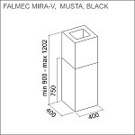 Кухонная вытяжка falmec MIRA BLACK 40